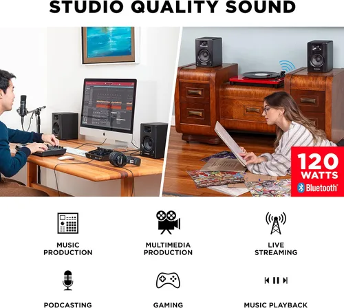 Vista 3 de M-AUDIO Par de monitores de estudio Bluetooth de 4.5" BX4BT