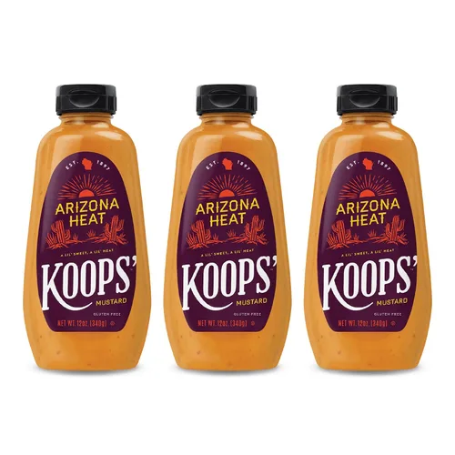 Vista 31 de Koops' Mostaza Arizona Heat - Mostaza dulce y picante, sin gluten, kosher, fabricada en Estados Unidos, a partir de semillas de mostaza de calidad