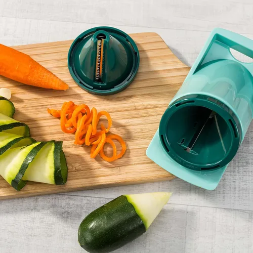Vista 4 de Nicer Dicer Fusion Smart - Juego de cortadores de verduras (12 piezas, cubos de palitos de cuarto de octavo julieto)