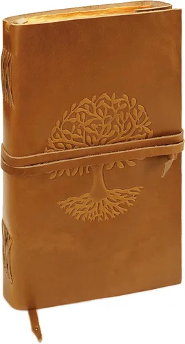 Vista 25 de Diario de cuero para mujeres y hombres, 200 páginas, 5 x 7 pulgadas, regalos para mujeres, diario de viaje, cuaderno de mujer, marcador de 7 chakras