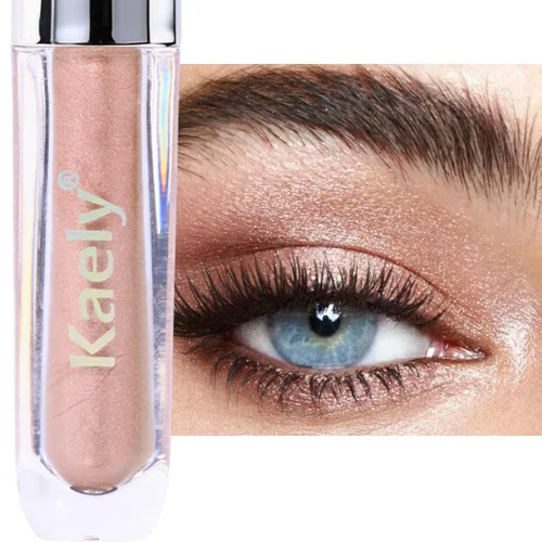 Vista 13 de Sombra de ojos líquida de una sola sombra, maquillaje líquido de ojos mate y brillante, larga duración, impermeable, a prueba de manchas, alto 01#