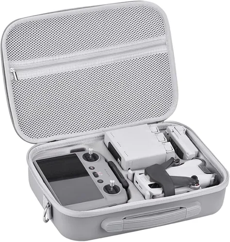 Vista 5 de Carrying Case for DJI Mini 4 Pro Fly More Combo (RC-N2 or RC 2 Controller), Mini 4 PRO Storage Bag Protective Cover Portable Travel Organizer