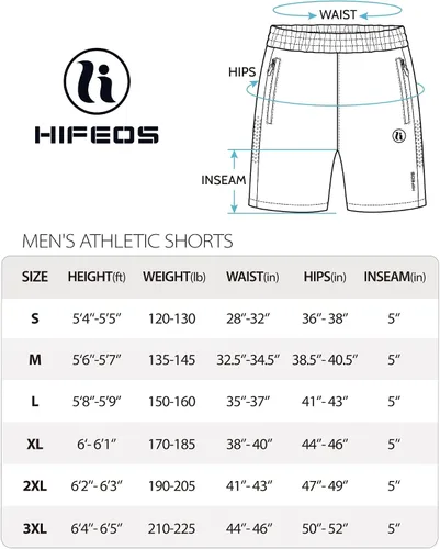Vista 6 de HIFEOS Pantalones cortos deportivos para hombre, pantalones cortos de entrenamiento para correr, tenis, gimnasio, 5, 7, 9 pulgadas, cómodos