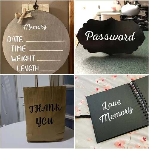 Vista 3 de Plantillas de letras del alfabeto para pintar, paquete de 16 plantillas de plantillas de letras para madera, pasteles, galletas y manualidades
