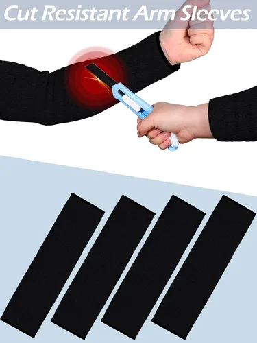 Vista 3 de Geyoga 2 pares de fundas para antebrazo para hombres y mujeres, protectores de brazo para piel fina y moretones, resistente a mordeduras de perro