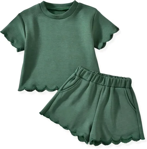 Vista 9 de Aalizzwell Traje de verano para niña pequeña 2-5T Púrpura