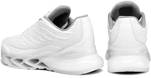 Vista 4 de Zapatos deportivos para hombre sin cordones para caminar y correr, tenis con diseño de hoja, informales, cómodos, antideslizantes, para el trabajo