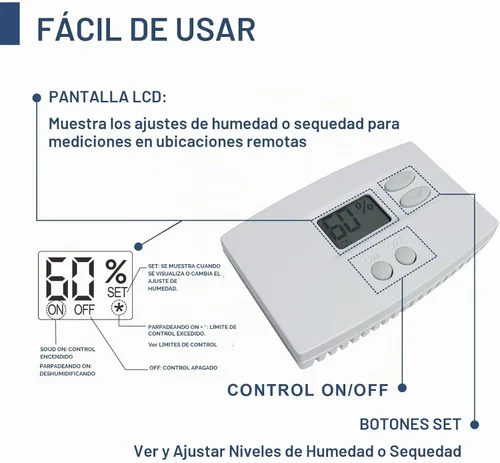Vista 3 de 76 Reemplazo de control de deshumidificador de montaje en pared digital