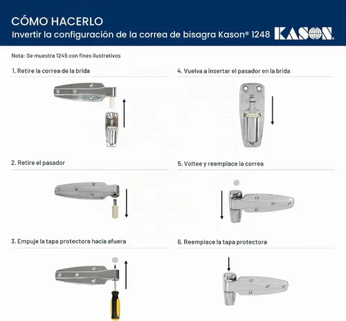 Vista 4 de Kason 1248000004 Bisagra asistida por resorte, paquete de 2, desplazamiento al ras