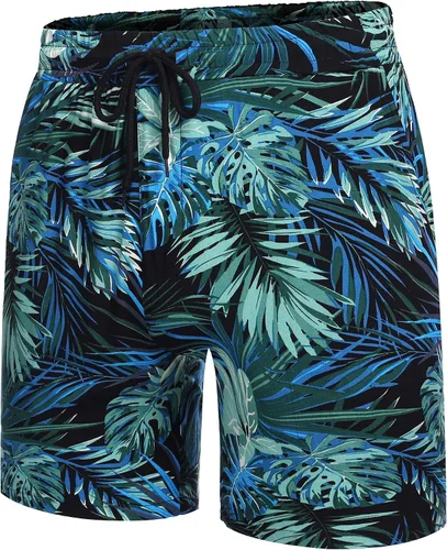 Vista 5 de COOFANDY - Conjunto de camisa hawaiana floreada de manga corta con botones para hombre