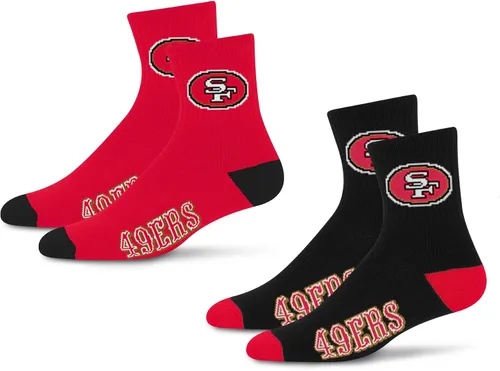 Vista 16 de For Bare Feet Calcetines quarter NFL unisex para adultos