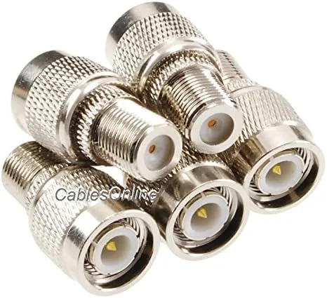 Vista 4 de CablesOnline, 5 unidades de adaptadores coaxiales RF tipo F hembra a conector macho TNC, RF-T112-5