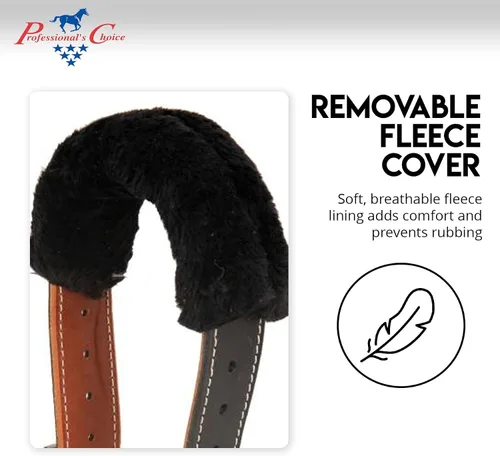 Vista 2 de Professional's Choice The Dare Cribbing Control Collar Protección de cuero duradero para caballos Ajuste ajustable totalmente reversible