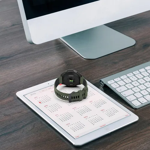 Vista 6 de Correa compatible con reloj Garmin Forerunner 965 – Correa de repuesto de silicona suave para reloj inteligente 965 para mujeres y hombres
