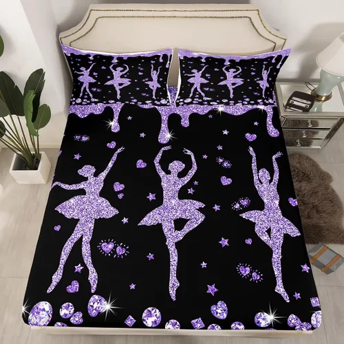 Vista 41 de Erosebridal Sábana bajera ajustable de gimnasia con bolsillo profundo para niñas y niños, tamaño individual, juego de ropa de cama deportiva