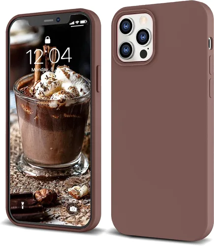Vista 25 de IceSword Funda para iPhone 12 Pro Max, de silicona líquida delgada protectora a prueba de golpes, forro de microfibra antiarañazos, color azul
