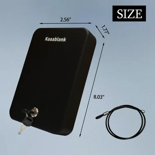Vista 6 de Pistola, caja fuerte portátil de viaje para armas de fuego, caja fuerte para pistola, caja fuerte para armas de fuego en el automóvil con cerradura
