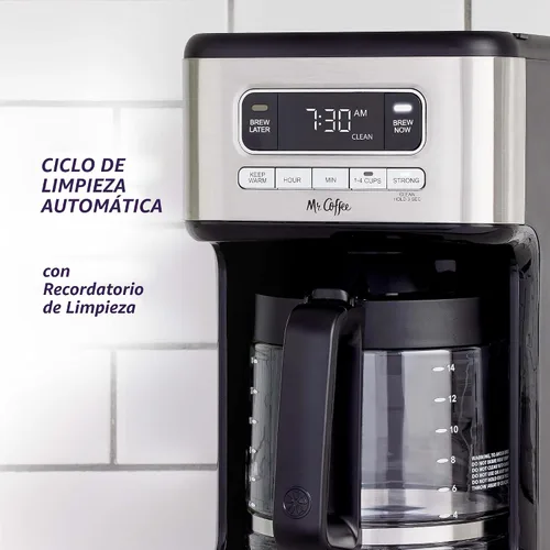 Vista 4 de Mr. Coffee - Cafetera programable de 14 tazas de acero inoxidable