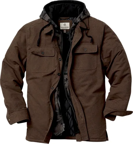 Vista 20 de Legendary Whitetails - Chaqueta Maplewood tipo camisa con capucha para hombre Cuadros de bisonte antiguo