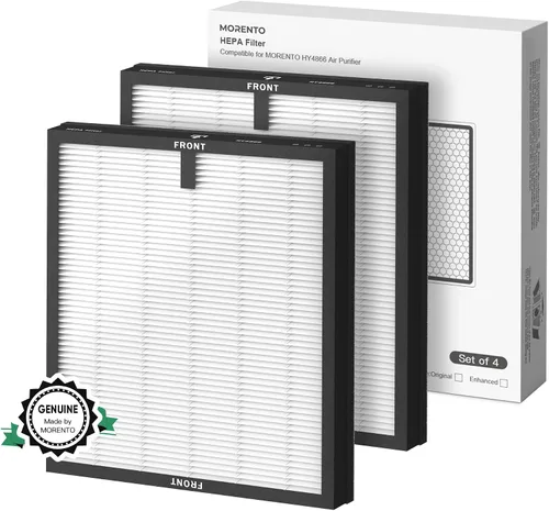 Vista 9 de MORENTO Paquete de 4 filtros de repuesto para purificador de aire genuino HY4866 para purificador de aire HY4866, versión mejorada