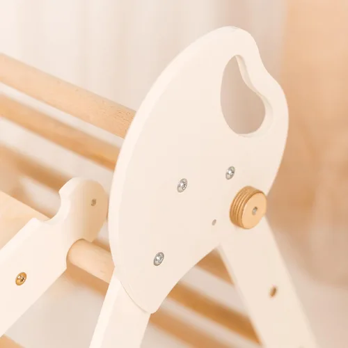 Vista 7 de Juego de escalada 5 en 1 para mayores de 1 años – Triángulo Pikler, arco de escalada, cojín de equilibrio, gimnasio de escalada Montessori