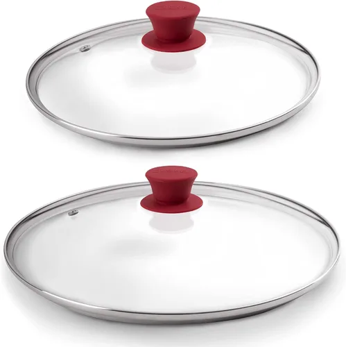 Vista 12 de Cuisinel Tapa de cristal – 6 pulgadas – Compatible con Lodge – Funda de repuesto templada totalmente montada – Apto para horno para sartenes – Para