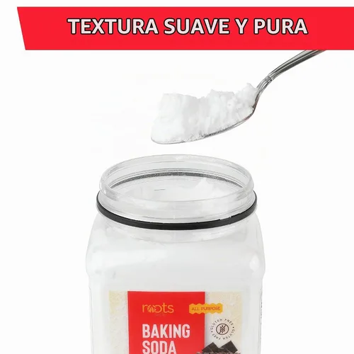 Vista 4 de Roots Circle Bicarbonato de sodio a granel 1 recipiente hermético grande de 35.2 onzas Bicarbonato de sodio puro para cocinar, hornear, limpiar
