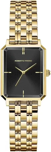 Vista 6 de Roberto Marino RM1982 Reloj de Lujo para Mujer Rectangular en Oro – Movimiento de Cuarzo Japonés, Diseño Vintage de Acero Inoxidable, Esfera RM1931