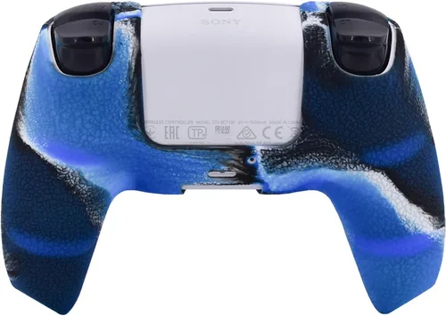 Vista 2 de Funda para controlador PS5, funda de silicona Hikfly para Sony PlayStation5 Controller Grip Protector de piel Kits de videojuegos