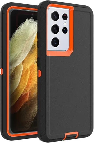 Vista 39 de Funda WOGROO para Galaxy Note 8, funda protectora resistente a caídas y golpes de grado pesado y resistente para Samsung Galaxy Note 8, Negro+Naranja