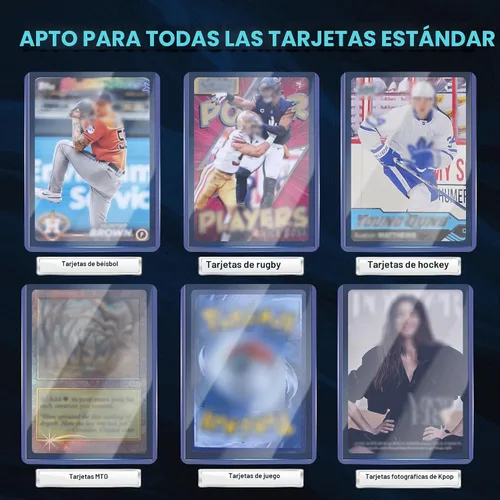 Vista 5 de 200 fundas para tarjetas de plástico duro, protectores de tarjetas de 3 x 4