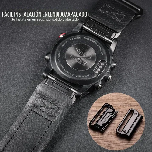 Vista 5 de Compatible con la Correa de Reloj Garmin, Correa Deportiva de Nylon Super Resistente con Diseño de Bucle Tejido, Banda de Reemplazo Dura