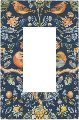 Vista 22 de Cubiertas de Enchufe Dúplex de 1 Gang con Hojas Florales de Eucalipto Azul en Acuarela, Placa Frontal Decorativa para Interruptor de Luz, Placa