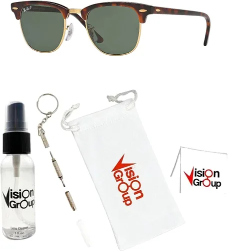 Vista 2 de Ray-Ban RB3016 Clubmaster Sunglasses Vision Group Accessories Bundle