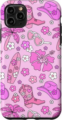 Vista 13 de iPhone 16 Coastal Cowgirl Estética Rosa Cowgirl Hat Cowboy Boots Boho Case