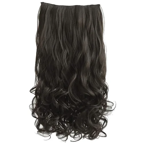 Vista 21 de REECHO Extensiones de cabello rubio, extensiones de una pieza con clip de 20" para mujer, extensiones de cabello sintético suave y natural con ondas