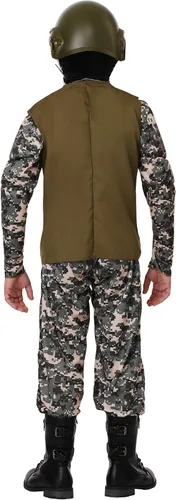 Vista 6 de Kids Camo Trooper Costume Tactical Vest Camouflage Army Costume Child