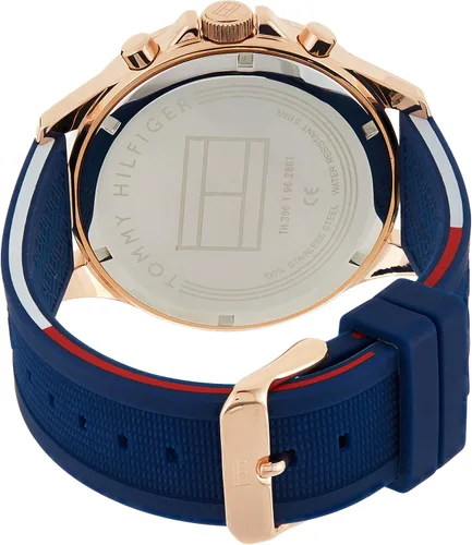 Vista 2 de Tommy Hilfiger Bank 1791778 Reloj de cuarzo para hombre, Blanco, Solo