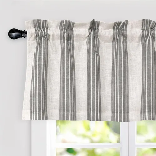 Vista 19 de DriftAway Chris Linen - Cenefa forrada de lino de 2 capas con aislamiento térmico para oscurecer la habitación, cenefa de ventana opaca con bolsillo
