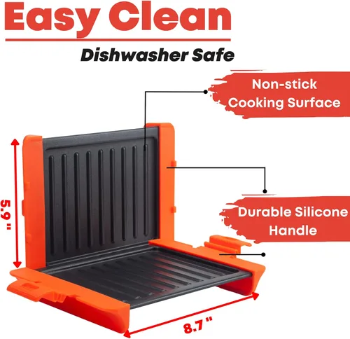Vista 5 de Maconee Sandwichera para microondas Máquina de queso para parrilla de microondas Utensilios de cocina para tostadora de microondas Prensa