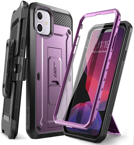 Vista 10 de SUPCASE Funda para iPhone 11 con protector de pantalla (Unicorn Beetle Pro), [soporte integrado y clip para cinturón] [protección de grado militar]