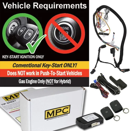 Vista 2 de MPC Kit completo de arranque remoto de 1 botón compatible con Ford F-350 Super Duty 2011-2016 Plug & Play - con arnés en T