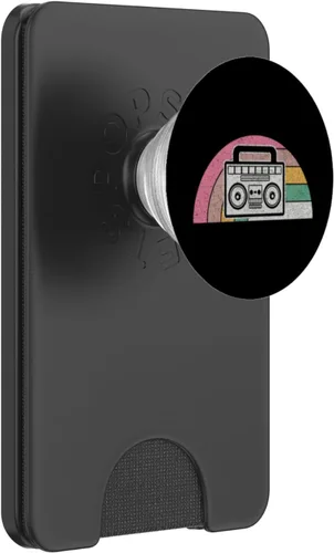 Vista 8 de Vintage Retro Ghetto Blaster 80's 90's Hip Hip Rap Music PopSockets Adhesivo PopGrip