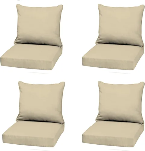 Vista 23 de Arden - Juego de cojines de asiento profundo para exteriores, 22x24, aguamarina