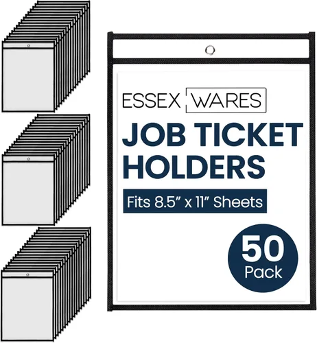 Vista 7 de Essex Wares - Paquete de 4 soportes para boletos de trabajo (negro) - Uso en tu negocio o en un aula. Se adapta fácilmente a hojas de papel estándar