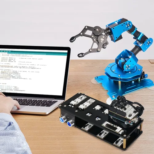 Vista 7 de LewanSoul Brazo robótico 6DOF Kit de brazo robot con desarrollo secundario compatible con Arduino, kit de programación DIY Robot STEAM con sensor