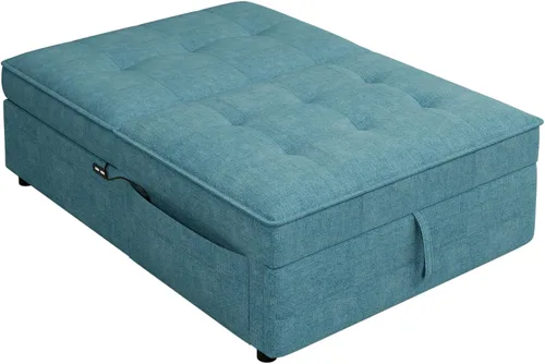 Vista 7 de Sofá cama, sofá cama convertible 4 en 1, sofá cama sin montaje, sofá cama multifuncional moderno con respaldo ajustable, bolsillo de almacenamiento