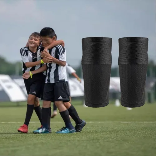 Vista 6 de Soccer Shin Guards Sleeves for Kids Youth - Sleeves for 3-15 Years Old Boys and Girls for Football Games, Sleeves with Optimized Insert Pocket for
