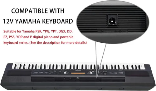Vista 3 de Cargador adaptador de corriente CA/CC de 10 pies para Yamaha PA-130 PA150 PSS-50 PA-3 PA-3B PA-3C PA-40 PA-5 para Yamaha PSR, YPG, YPT, DGX, DD, EZ