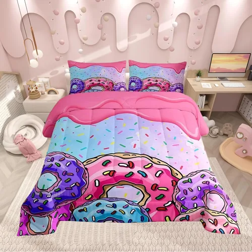 Vista 9 de Lindo Juego de Edredón de Elefante Juego de Ropa de Cama de Animales de Dibujos Animados para Niños Niñas Mujeres Adultos Edredón de Hojas